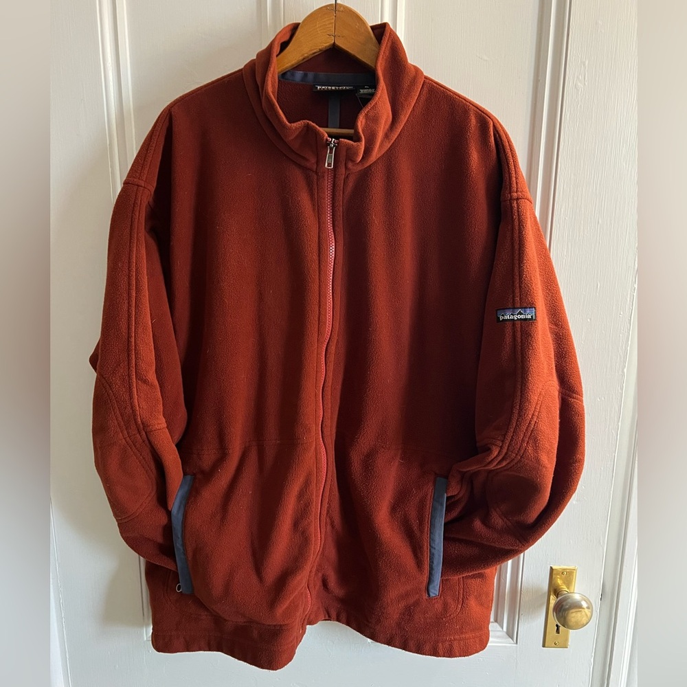 Vintage Patagonia Synchilla Burnt Orange Full Zip Mens Size XL